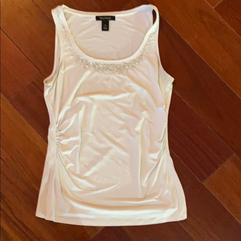 White House Black Market White Tank Size  M